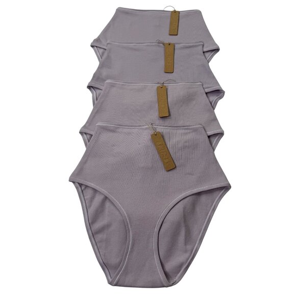 SKIMS Cotton Jersey Full Brief Lot of 4 Iris Mica XS - Picture 1 of 10